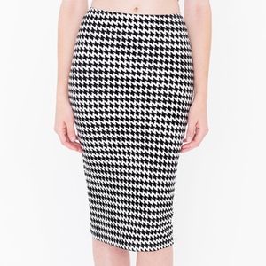 American Apparel Houndstooth Pencil Skirt